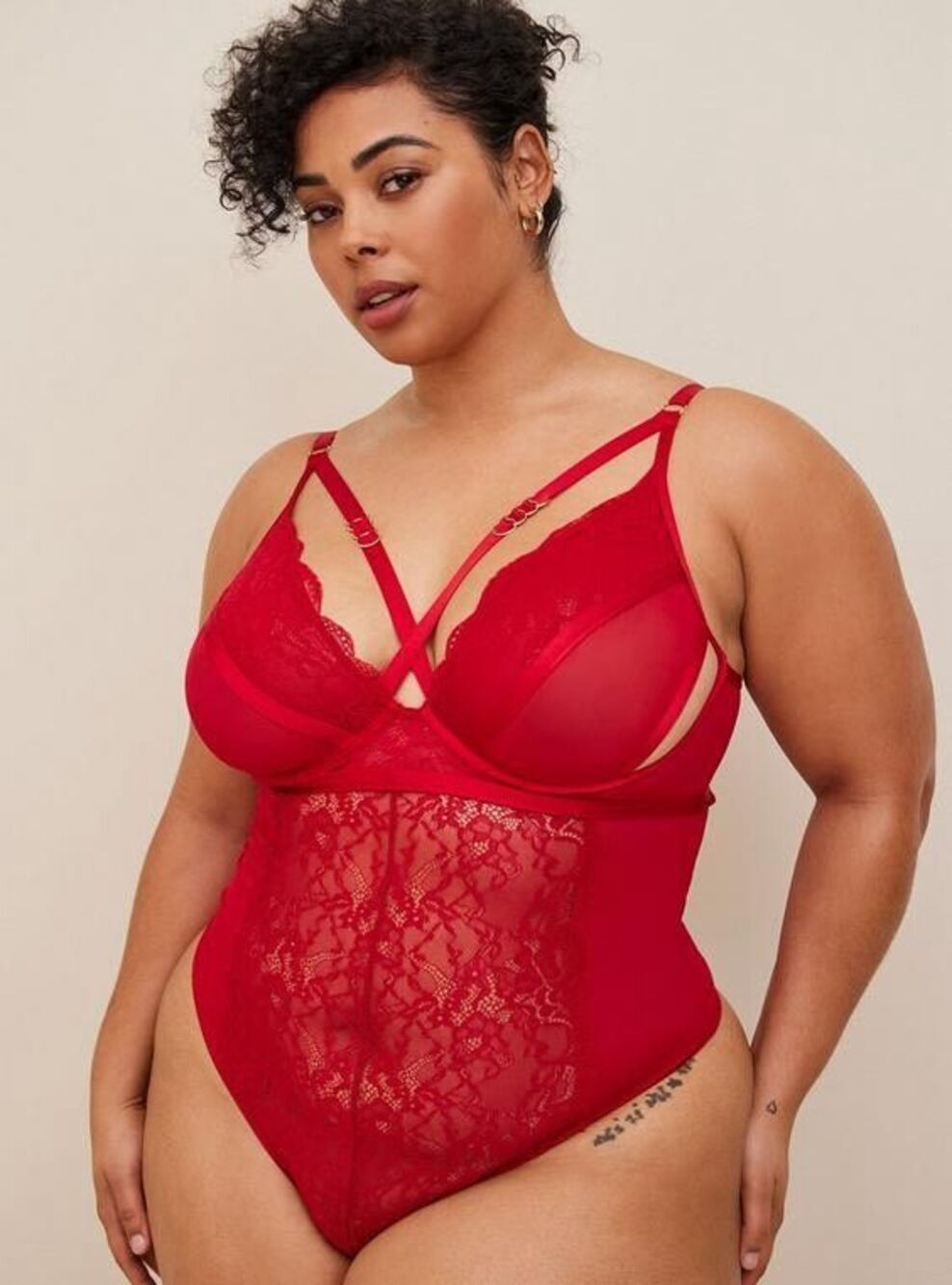 Torrid lace Straps And Lace Bodysuit gold hardware new with tags